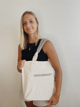 Load image into Gallery viewer, Make a difference macrame tote bag (comes with free macrame keychain)
